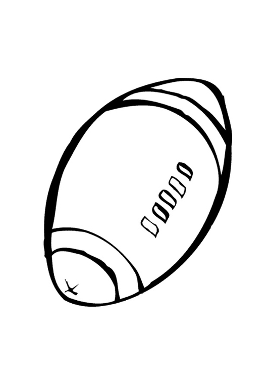 Página para colorir bola de rugby 