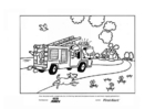Página para colorir bombeiros
