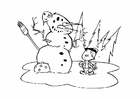 P�ginas para colorir boneco de neve