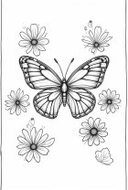 borboleta entre as flores