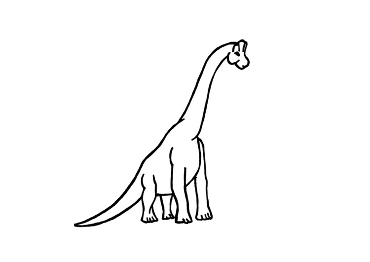 Página para colorir braquiosauro