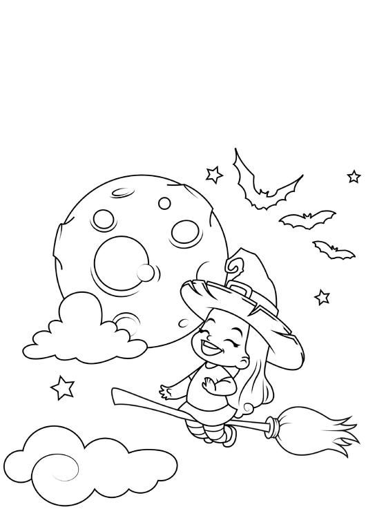 Desenho de Bruxa para colorir  Desenhos para colorir e imprimir gratis