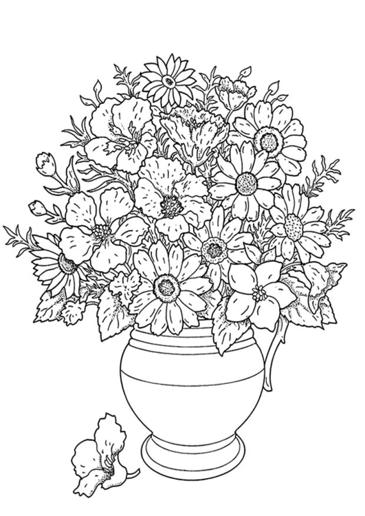 página para colorir buquê de flores img 19137