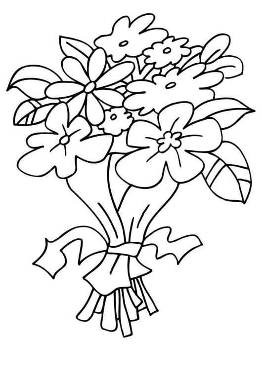 Página para colorir buquÃª de flores 