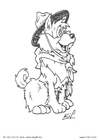 Página para colorir cÃ£o escoteiro 1