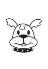 paginas-para-colorir cabeça de cachorro