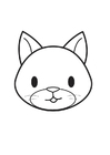 paginas-para-colorir cabeça de gato