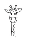 P�ginas para colorir cabeça de girafa 