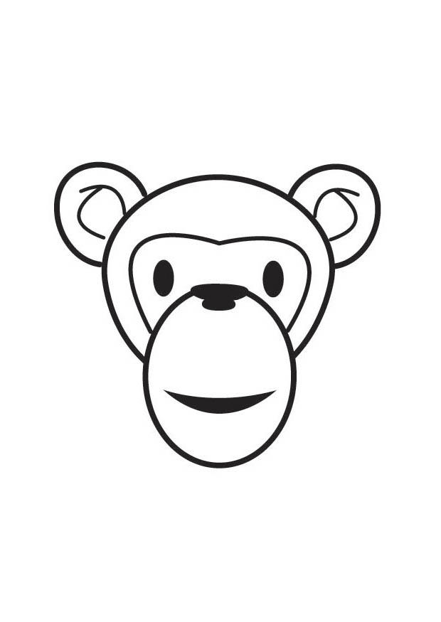 Macaco simples para colorir - Imprimir Desenhos