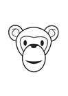 paginas-para-colorir cabeça de macaco