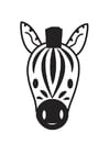 P�ginas para colorir cabeça de zebra 
