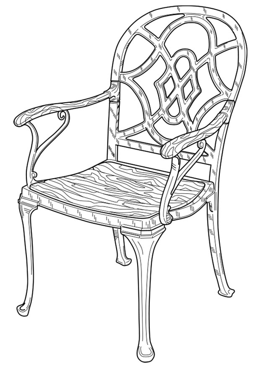 Página para colorir cadeira