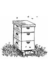 P�ginas para colorir caixas de abelha 