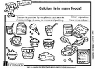cálcio nos alimentos