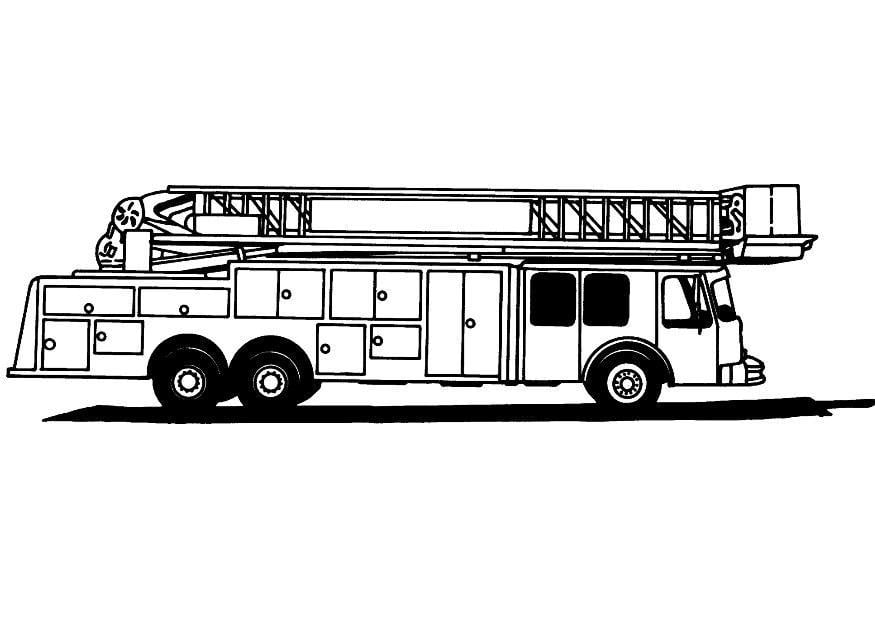 Desenho de Um caminhão de bombeiros para Colorir - Colorir.com