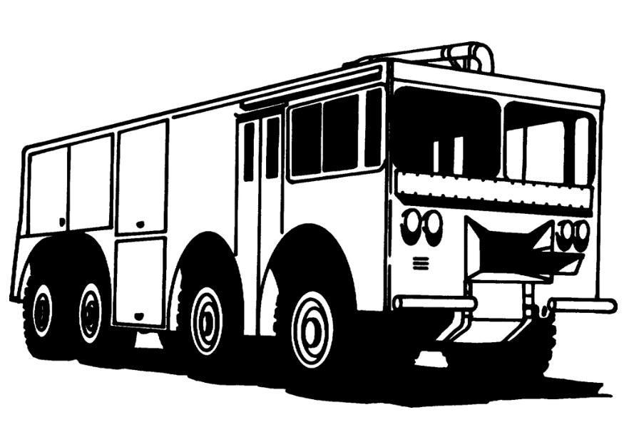 Desenho de Um caminhão de bombeiros para Colorir - Colorir.com