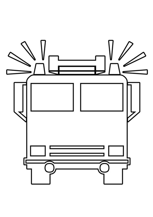 Página para colorir caminhÃ£o de bombeiros