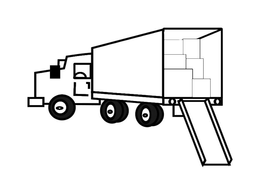 Desenhos de Caminhão para colorir - Páginas para impressão grátis
