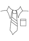Página para colorir camisa com gravata 