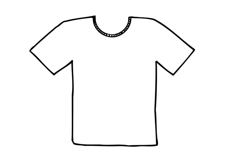 Página para colorir camiseta 