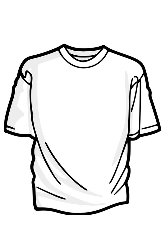 Página para colorir camiseta 