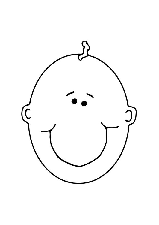 página para colorir carinha de bebê img 11898