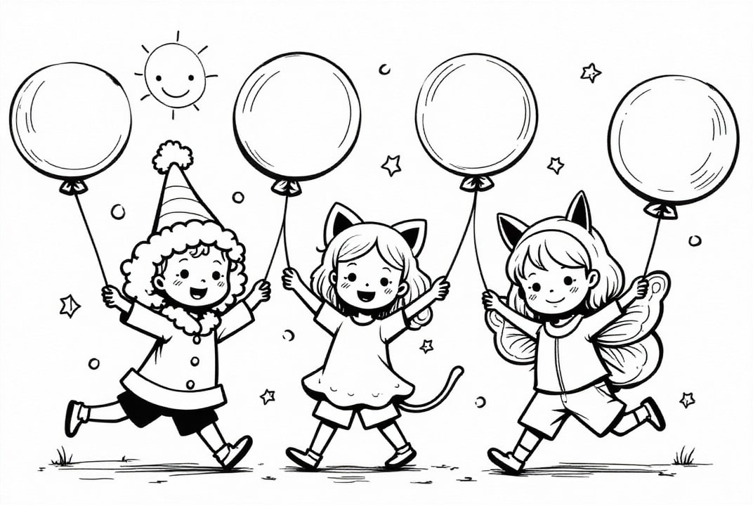 Página para colorir carnaval ao sol