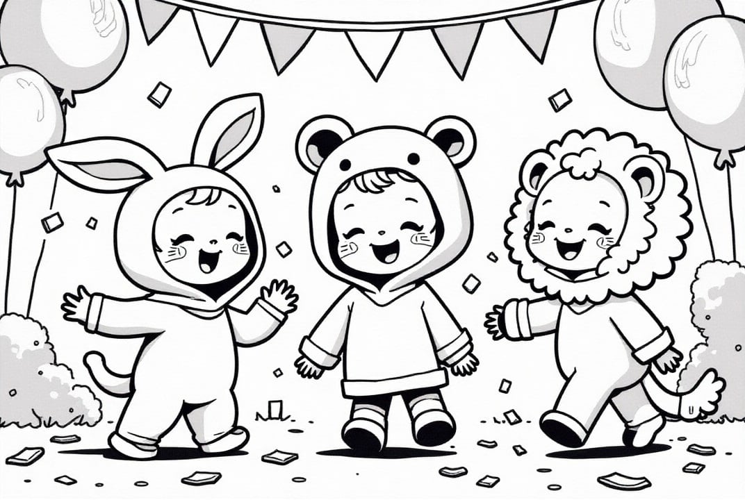 Página para colorir carnaval para crianÃ§as