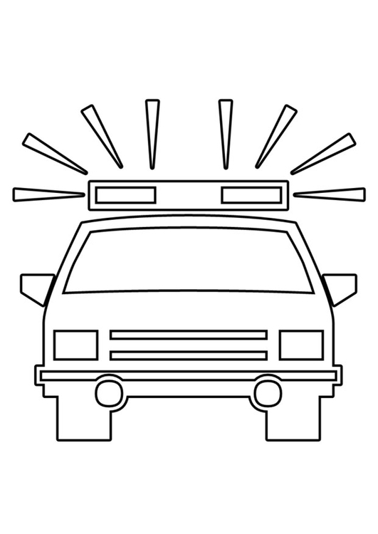 Página para colorir carro de polÃ­cia