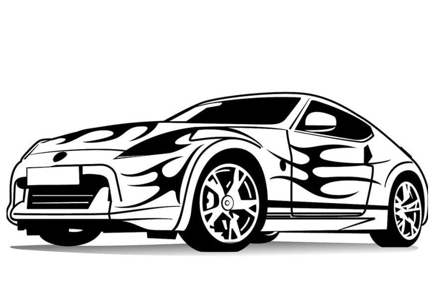 Desenho e Imagem Carro Esporte Portas para Colorir e Imprimir Grátis para  Adultos e Crianças 