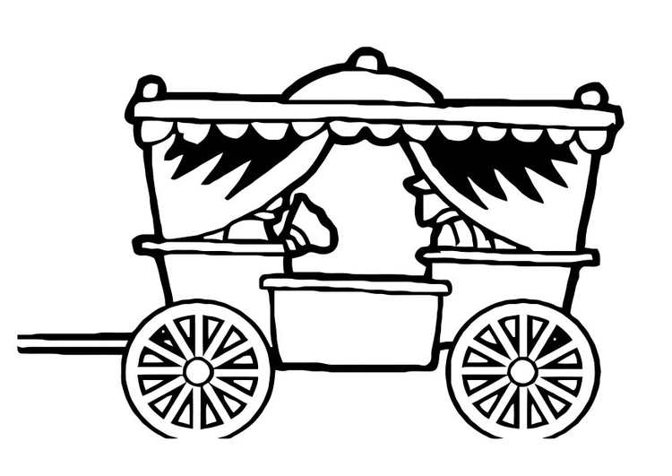 página para colorir carruagem img 18780