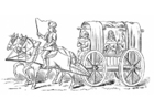 paginas-para-colorir carruagem do século XV