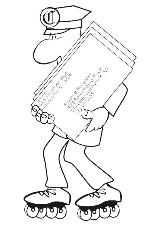 carteiro de patins 