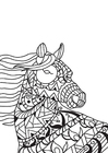 Página para colorir cavalo ao vento