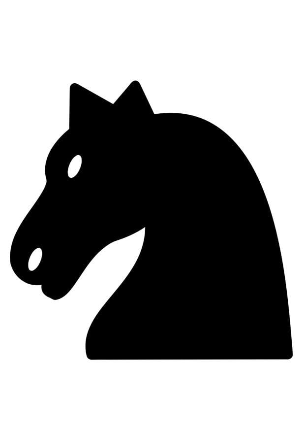 Desenho Para Colorir cavalo (xadrez) - Imagens Grátis Para Imprimir - img  25867
