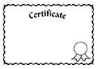 Página para colorir certificado