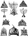 P�ginas para colorir chanukiá - menorah