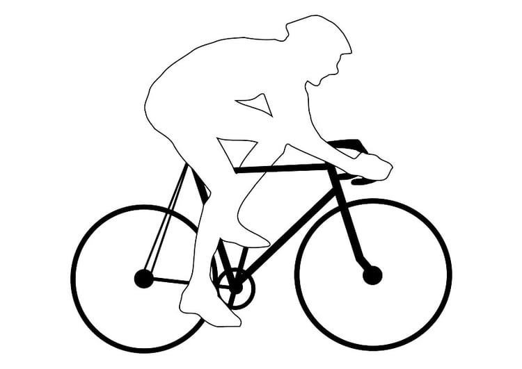 Página para colorir ciclismo