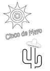 P�ginas para colorir Cinco de maio