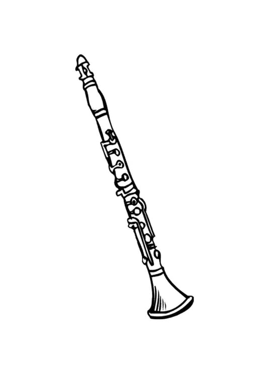 Página para colorir clarinete 2