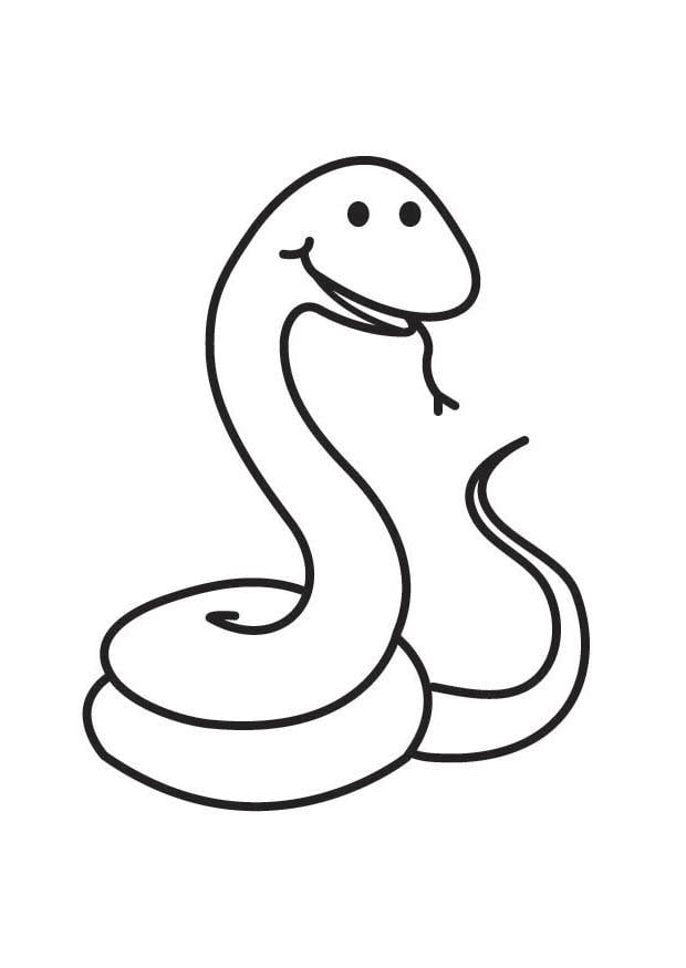 Cobra dos desenhos animados para colorir crianças