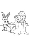 Coelhinho da Páscoa com ovo de Páscoa