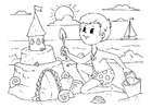 paginas-para-colorir construir castelo de areia 