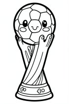 Página para colorir copa do mundo de futebol