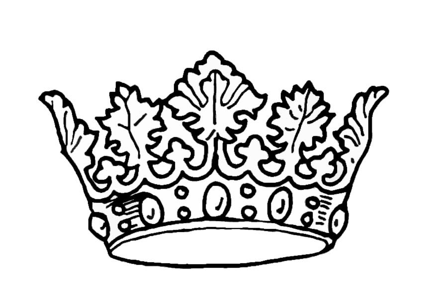 Página para colorir coroa do rei 