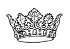 Página para colorir coroa do rei 