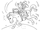Página para colorir cowboy 