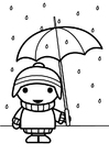 criança com guarda chuva
