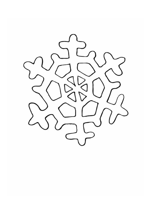 Página para colorir cristal de neve