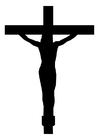 Página para colorir crucifixo 
